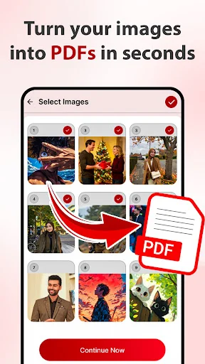 Image to PDF converter: Select and convert multiple photos to PDF files instantly