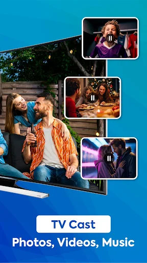 Cast photos, videos, and music from smartphone to TV screen via miracast mirroring