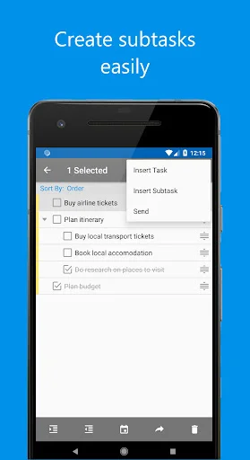 When.Do subtask creation interface with options to insert subtasks within parent tasks for organization