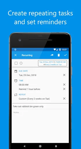 When.Do recurring task settings with date and reminder configuration for repeating tasks and notifications