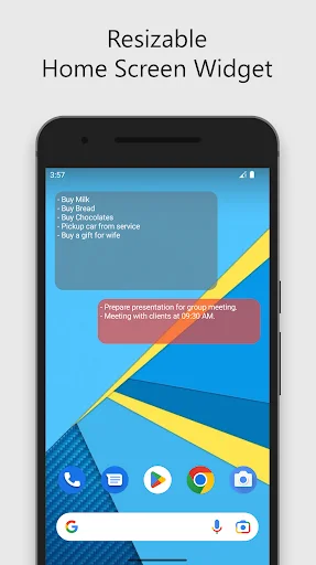 To-Do Notes resizable home screen widget showing task list and reminders at a glance