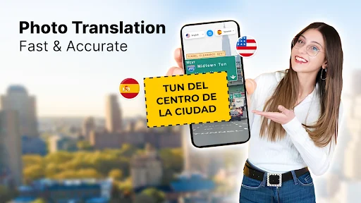 Photo translation feature extracting and translating text from images instantly with language options